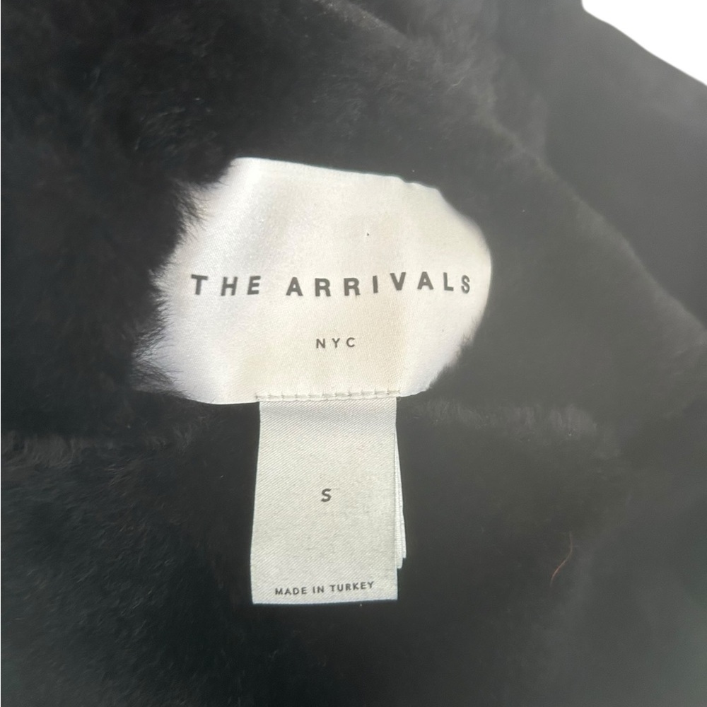 The Arrivals Moya Oversized Shearling Black Suede Moto Jacket Size Small - Picture 13 of 15